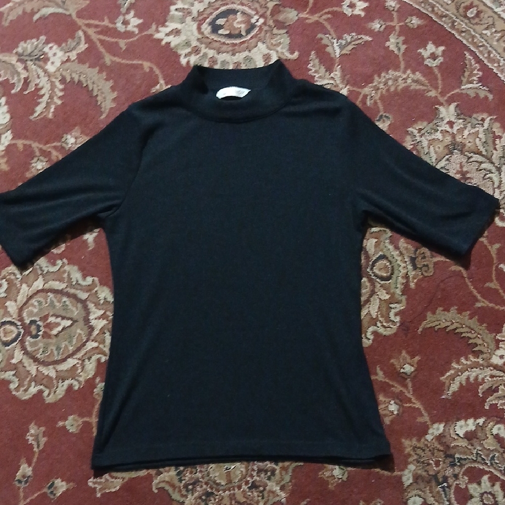 Y2k Vintage Black Mock Neck Top